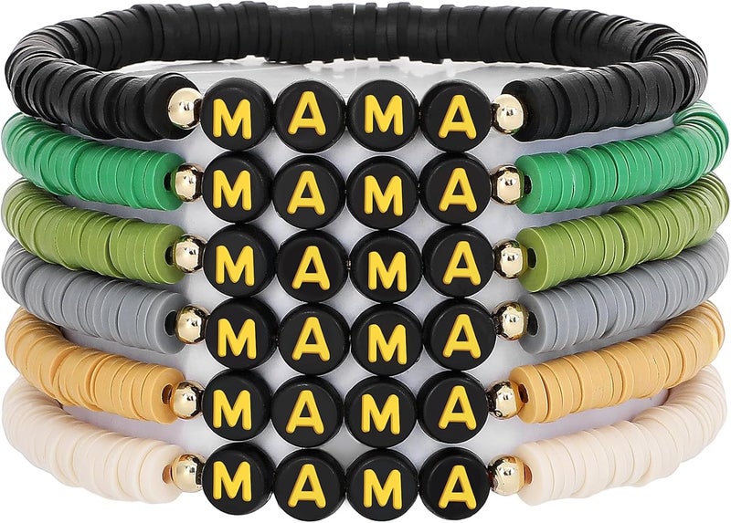 GOOJIDS Surfer Heishi Clay Bead Bracelets for Women Bohemian Stackable Gold Plated Beaded Stretch Bracelets Elastic Layering Friendship Bracelets Set Boho Jewelry - Image 1